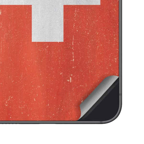 Switzerland Flag Distressed Galaxy S24 Plus Skin